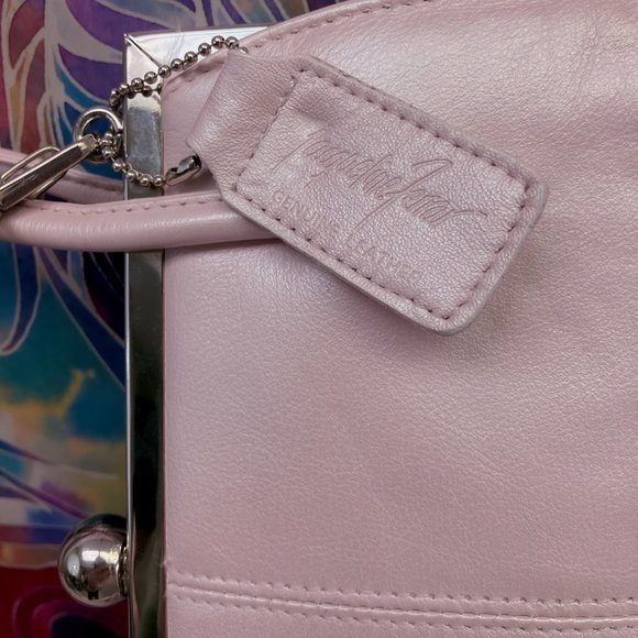 Jacqueline Ferrar || Pearl Pink Plush Classic Little Shoulder Clutch Style Purse - Picture 10 of 13